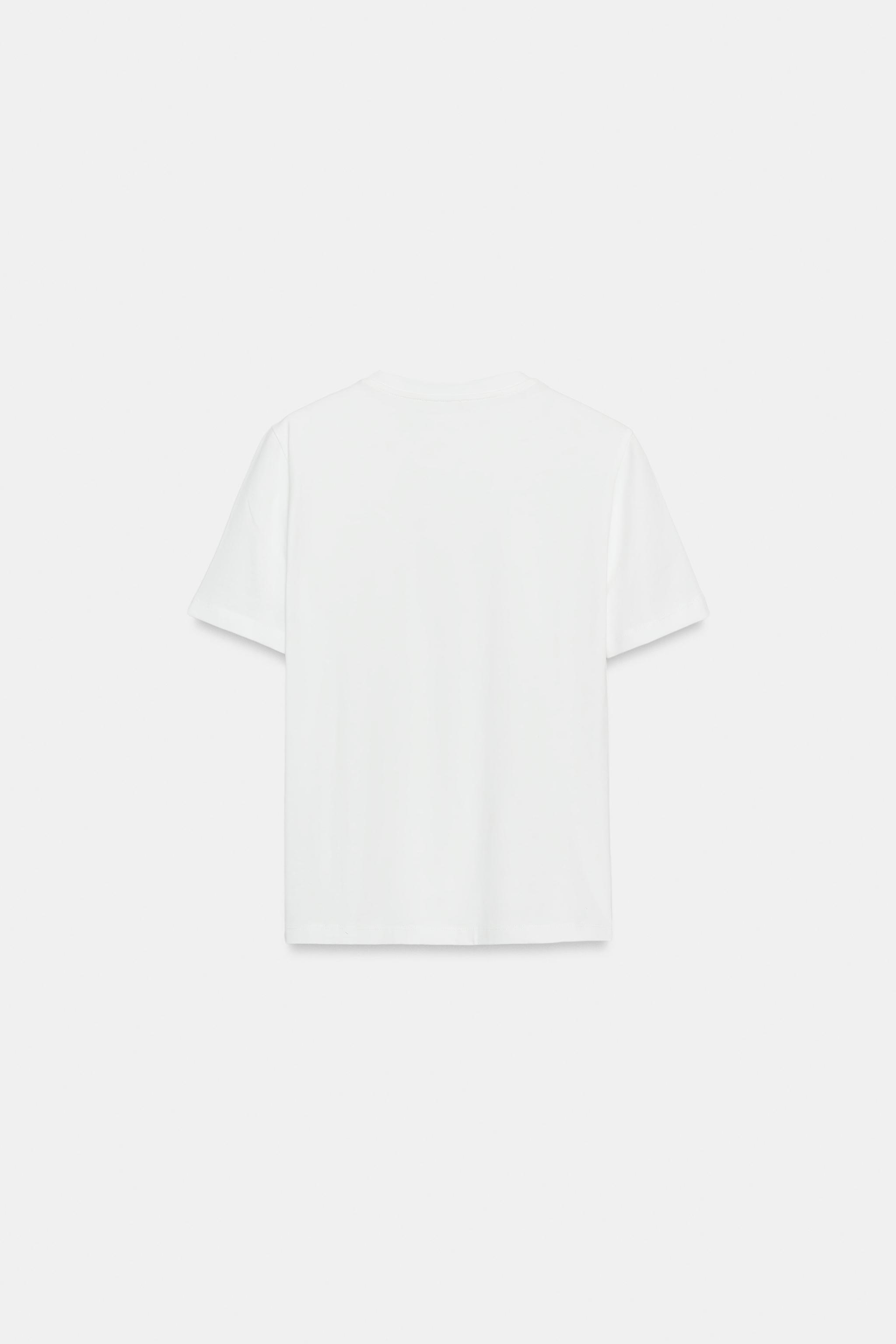 METALLIC BEAD TRIM T-SHIRT